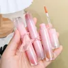 Bow Mirror Water Lip Gloss Waterproof Lasting Non-stick Cup Nude Red Translucent Jelly Lipstick Make-up for Women