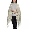 Scarves Luxury Vintage Map Of Palestine Tassel Scarf Women Winter Fall Warm Shawl Wrap Female Palestinian