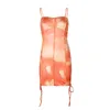 Sukienki swobodne 2023 Summer Seks w letnim damskim sukience Dye Folded Folds Spaghetti Pasp
