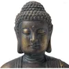 Garden Decorations Glitzhome GH20384 Meditera Buddha Temple Statue Outdoor Sculpture Decorative 22.83 "H