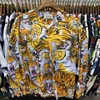 Designer Men's Casual Shirts Hawaiian Character Long Sleeve Beach Tiger Graffiti Fashion T230406