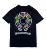 Designer Classics Mens Heart T Shirts High Quality Crew Neck Kort ärmar Toppar Tes T-shirts Casual Horseshoe Sanskrit Cross Print Shirts