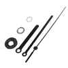 Uhren-Reparatur-Kits, 2er-Pack Ersatz-Wanduhr-Teile, Pendelbewegungsmechanismus, Quarzmotor mit Zeigern (schwarz, schwarz, rot)