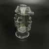 Pyrex Skull Glass Oil Burner Pipe Water Bong Grosso Pequeno Bubbler Bongs com 10mm Queimadores Masculinos Mangueira Clara Mini Dab Rigs para Fumar Hookahs
