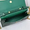 Vrouwenontwerper Crossbody tas in de binnenstad echte lederen aligator printletter b buckle zandloper tassen zwart groen 23cm kettingzak dame klassieke koppeling