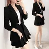 Work Dresses Woman Skirt Suit Spring/summer Fashion Two-pieces Single Buttons V Neck Long Sleeve Ladies Suits Drop HTHFFam153