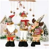 Decorações de Natal Retro Snowflake Manta Stretchable Boneca Papai Noel Elk Boneco Feliz para Casa Enfeites de Natal L230620 Drop Deli Dh9LC