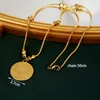 Kedjor Turkish Coin Gold Plated Pendant Halsband Kvinnokedja Söta smycken för kvinnliga tillbehör Fashion