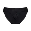 Underpants Underwear Men Briefs Seamless Thong Thin Section U-Convex Ice Silk Breathable Low Waist Solid Male Bikini
