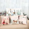 Decorações de Natal Caso de Natal Cushion Decorações de Natal para casa 2023 Ornamento de Natal Presente Feliz Ano Novo R231106
