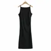 Casual Dresses Summer Dress Women Solid Color Spaghetti Strap Slik Loose Home Wear