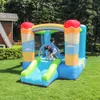 Casa de salto inflável para crianças Playhouse de verão interno Jardim ao ar livre Castelo Bouncer Jumper Festa de aniversário Brinque divertido tema de balão de ar quente Moonwalk pequeno