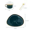 Tazze Set di tazzine da caffè squisite in stile europeo Piccolo Phnom Penh dipinto di lusso in ceramica Home AfternoonTè con vassoio per snack