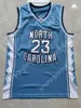 Navire des États-Unis Enfants / Jeunes NCAA Caroline du Nord Tar Heels 23 Michael Jersey UNC College Child Basketball Maillots Blanc Bleu S-XL