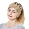 Beanies Beanie/Skull Caps Messy Bun Beanietail dames beanie geribbelde hoed dop warme gebreide hoeden trendy met gatebeanie/schedel