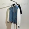 Damenjacken Designer Luxus Shenzhen Nanyou C gespleißte Lederärmel Denim Mantel Herbst und Winter neue verdickte Kapuzenjacke R5RQ