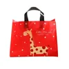 Present Wrap 50pc Multicolor Giraffe Plastispåsar Tjock bärbar förvaring Shopping Klädbutik Bröllopsfest