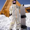 Autres articles de sport 2024 Nouveau costume de snowboard femme homme ensemble de ski imperméable coupe-vent combinaison d'isolation de neige femmes combinaisons de neige tenue de ski en plein air HKD231106
