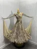 Scen Wear Customized Ballroom Dance Dress Standard för tävling Modern Costume Leopard Print