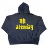 designer hoodies män hoodie balencigs mens tröja tröja korrekt version paris gul band mångsidig mäns kvinnors mångsidiga pappersbandage dcgd