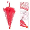 Umbrellas Lace Umbrella Wedding Parasol Po Props Embroidery Stage Dancing White Lady Costume Accessory For Children