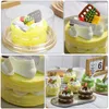 Decoração de festa modelos de bolo de simulação po prop falso cupcake adorável decoração de casa suprimentos de donut mesa delicada