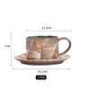 Mugs Vintage Ceramic Mug Coffee Cup Dish Set Thermal Cups For Tea And Pottery Christmas Drinkware