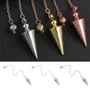 Hanger kettingen goud zilveren antieke koperen doweren amulet mode sieraden reiki pendulum metaal genezende kegel pendule reikipendant