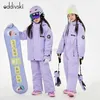 기타 스포츠 용품 Destivski Children 's Ski Suit 세트 소년과 여자를위한 두꺼운 눈과 바람 방수 스키 코트 바지 hkd231106