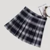 Jupes jupe plissée courte femmes jupes à carreaux a-ligne dames taille haute Tartan école jupes coréennes pour femmes 230413