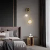 Vägglampor modern stil monterad lampglas sconces matsal uppsättningar söt LED -switch för läsning