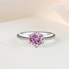 Solitaire Ring JoyceJelly Solid 925 Sterling Silver ring with Real 1-5ct 6.5-11mm Fine Jewelry for Women Wedding Engagement Gifts 230404 230404