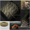 Klättringslinklättringslep 50m 650 Militärt paraplyrep 9-sträng 4mm Taktiska kamtillbehör Diy Woven Outdoor Survival Equipmen DHCIS