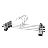 Hangers Racks 5 10pcs Home Stainless Steel Pants Rack Skirt Clip Wardrobe Organizer Clothes Hanger Trouser Drying Socks Underwear 230406