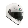 AGV Full Helmets Men and Women's Motorcycle Helmets K5-S Solid Full Face Motorcycle Helmet-White WN-99E3