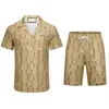 M-3XL 2023 été survêtement ensemble hommes chemises décontractées ensembles mode Bowling Hawaii chemises de plage