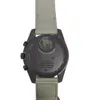Moon Men Watch 전체 기능 Quarz Chronograph Watches Mercury 42mm Nylon Luxury Watch Limited Edition Master Wristwatc2275