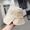 Summer Casual Bucket Hat 100% Cotton Double Side Slit Fisherman Hat Men Women Solid Color Reversible Panama Cap HCS294