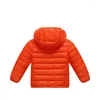 Down Coat 5-12 Years OldGirls Lightweight Autumn For Kids With Hood Cotton Jacket Winter Outerwear Boys Baby Toddlers Parkas