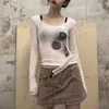 여자 T 셔츠 karrram grunge 미학적 깎아 지른 탑 사이버 y2k 메쉬 탑 빈티지 넥타이 염색 티셔츠를 통한 한국 패션 디자이너 옷을 통해