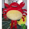 Costume de mascotte de crabe rouge d'Halloween, tenue de personnage de dessin animé de haute qualité, tenue de carnaval de Noël, taille adulte, tenue de fête d'anniversaire en plein air