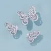 Butterfly Moissanite Diamond Dangle Earring 100% Real 925 Sterling Srebrne Kolczyki na danie dla kobiet Prezent dla biżuterii dla kobiet