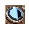 100pcs 7 cm składane lustro makijażowe kompaktowe lustro z kryształowym, metalowe lustro kieszonkowe na prezent ślubny
