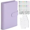 Budget Binder Notebook Cash Envelopes System Set Pockets PU Leather Money Saving Bill Organizer Accessories