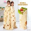 Couvertures Swaddling 1pc Tortilla Couverture Pepperoni Pizza Ronde Réaliste Beignet Doux Chaud Biscuits Lavash Pour Lit Canapé Voyage Cadeau Adulte Enfants R231106