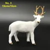 Juldekorationer Vit Reindeer Xmas Elk Simulation Deer Standing Kids Toy Plush Plast 2 Storlek Simulerat Display Window1