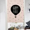 Perde İskandinav Geometri Hayvan Sarı Pembe Klasik Kapı Keten Goblen Çalışma Yatak Odası Ev Dekor Mutfak