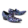 Geklede schoenen Heren Instappers Loafers met kleurpatroon Italiaanse ontwerper Formeel Puntige neus Feest Falt Zakelijk Werk Oxfords