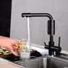 Küchenarmaturen Wasser mit Punkt-Messing-Reiniger Dual-Sprayer Trinken Gefilterter Wasserhahn Spülbeckenmischer Torneira 230411