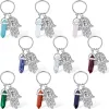 Porte-clés longes L verre turc bleu mauvais œil perles Hamsa main porte-clés ornement Nazar Boncuk Talisman porte-clés porte-clés pour sac voiture Amz5T